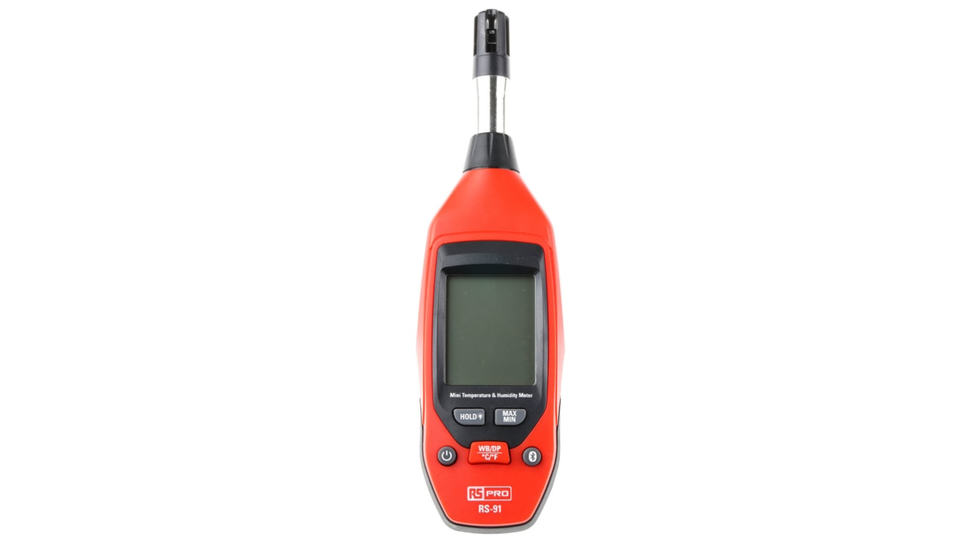 RS PRO RS-91 Hygrometer, ±3 %RH Accuracy, 100%RH Max