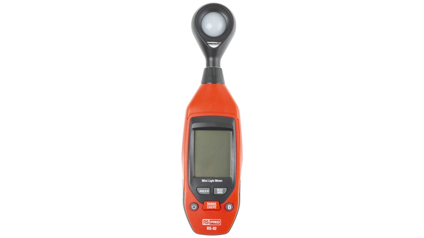 RS PRO RS-92 照度计, 最大40000lx, 0.1 lx分辨率, ±5 %精度, 硅光电二极管传感器