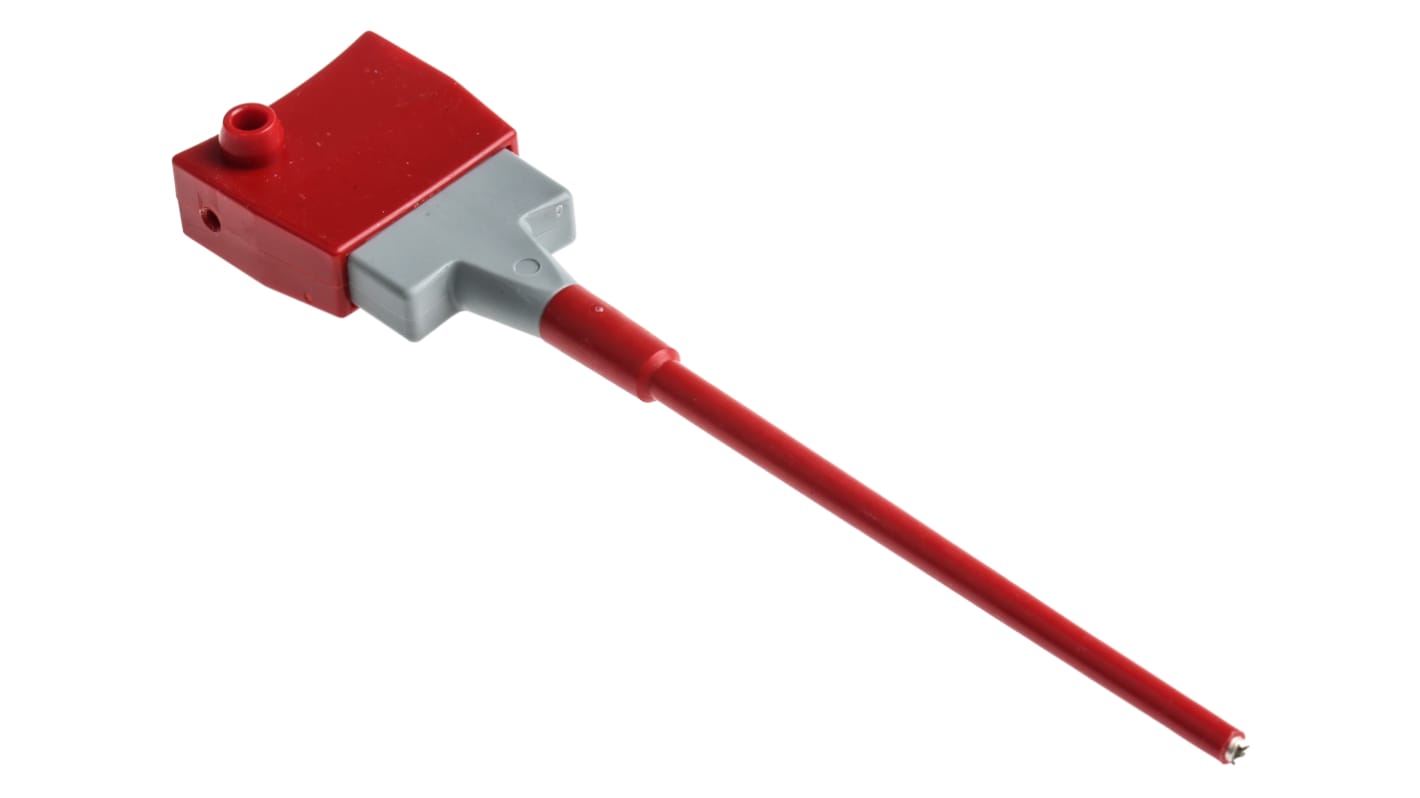 Hirschmann Test & Measurement Red Grabber Clip with Pincers, 4A, 60V dc, 4mm Socket