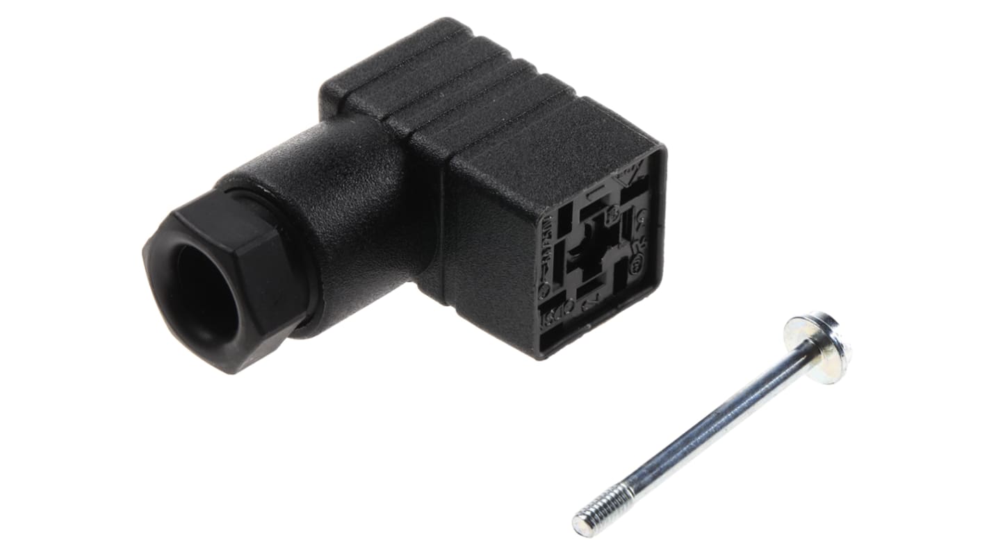 Connecteur pour électrovanne, Femelle, 2P+E, Montage type Screw Down 6A, 250 V c.a./c.c., série GDSN 207, PG7, IP65
