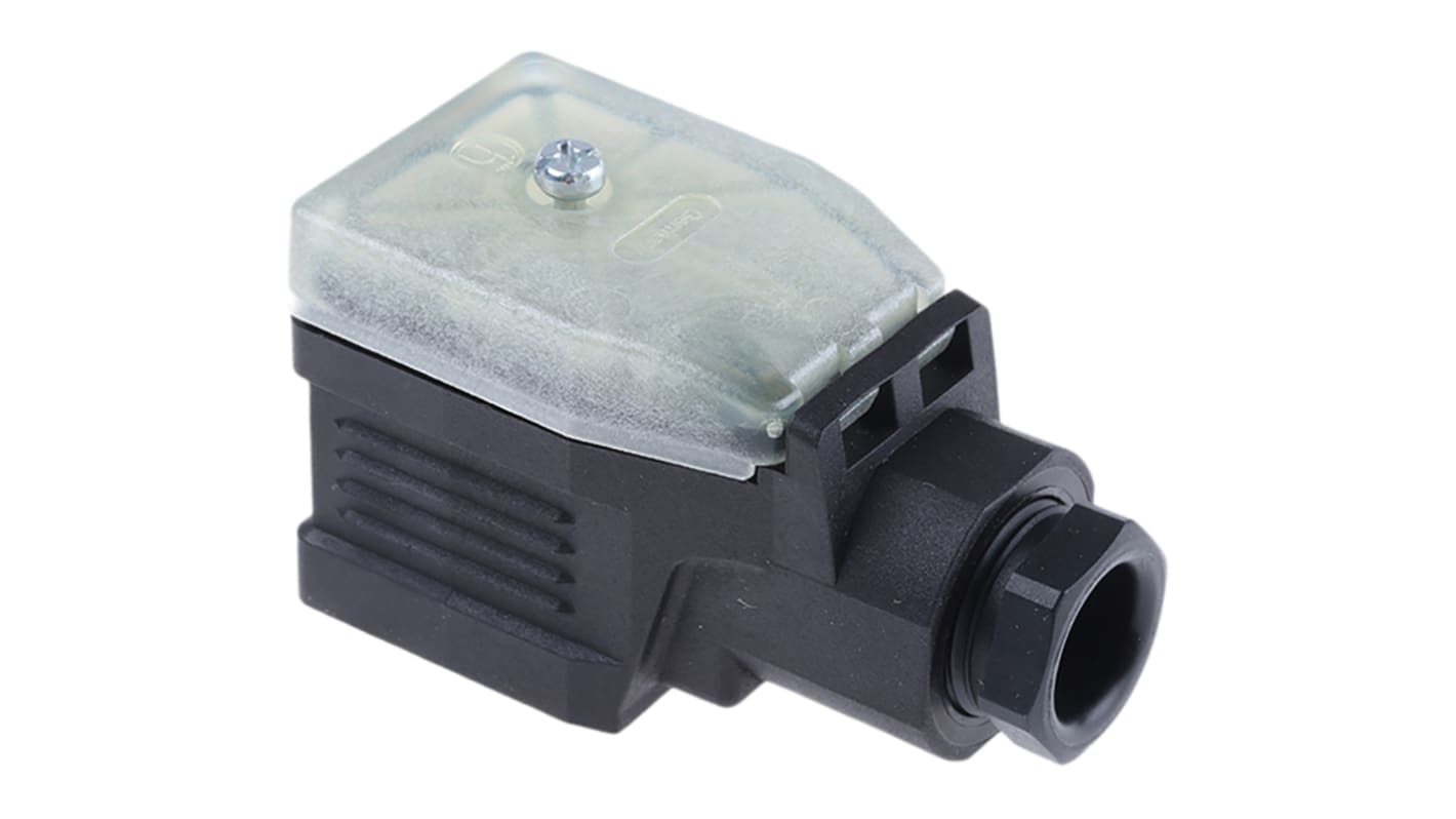 Hirschmann GDME 2P+E DIN 43650 A, Female Solenoid Valve Connector, 400 V ac Voltage