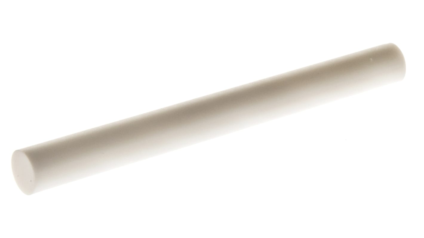 Machinable Glass Ceramic Rod, 100mm L, 10mm Diameter