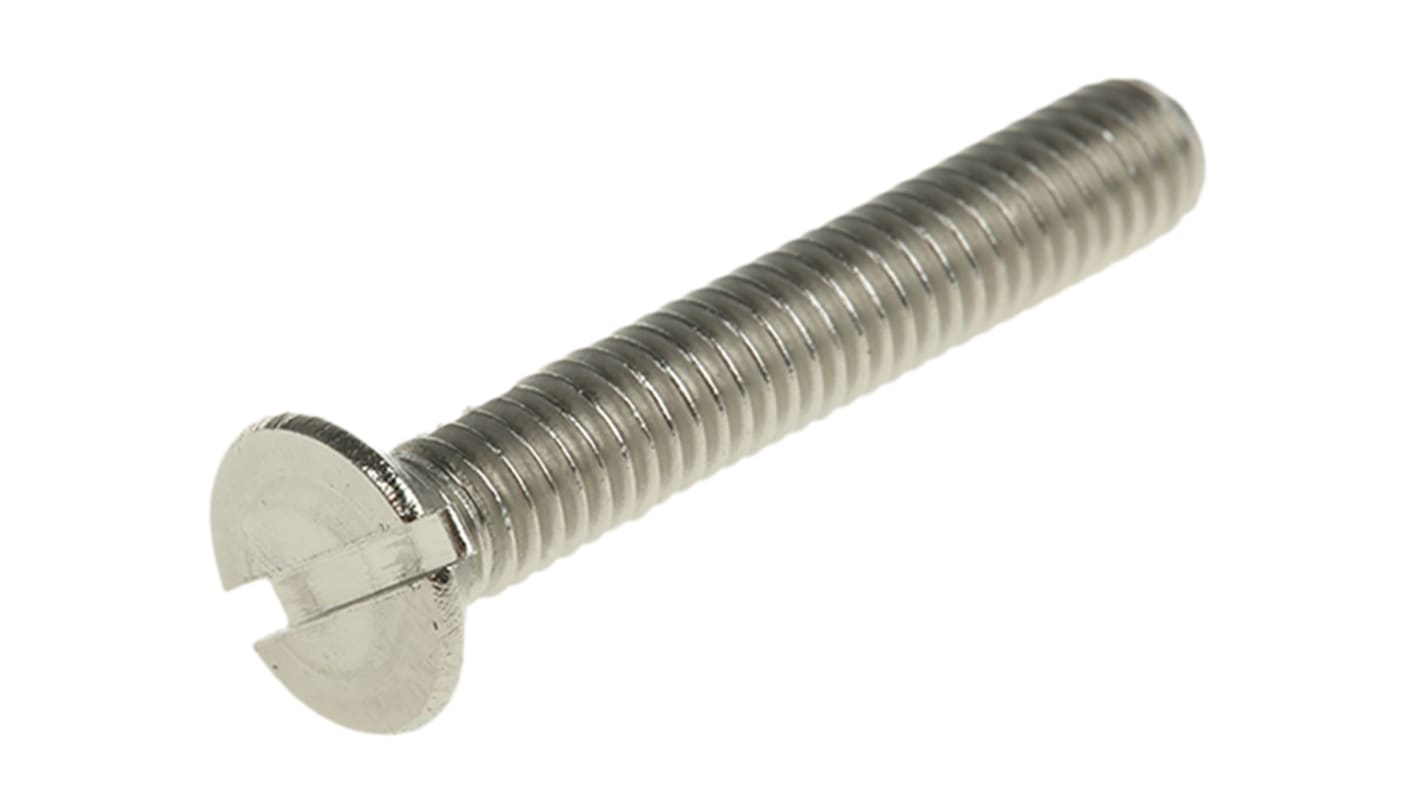 Śruby maszynowe M4 łeb z łbem stożkowym Stal nierdzewna długość 25.0mm skok 0.70mm