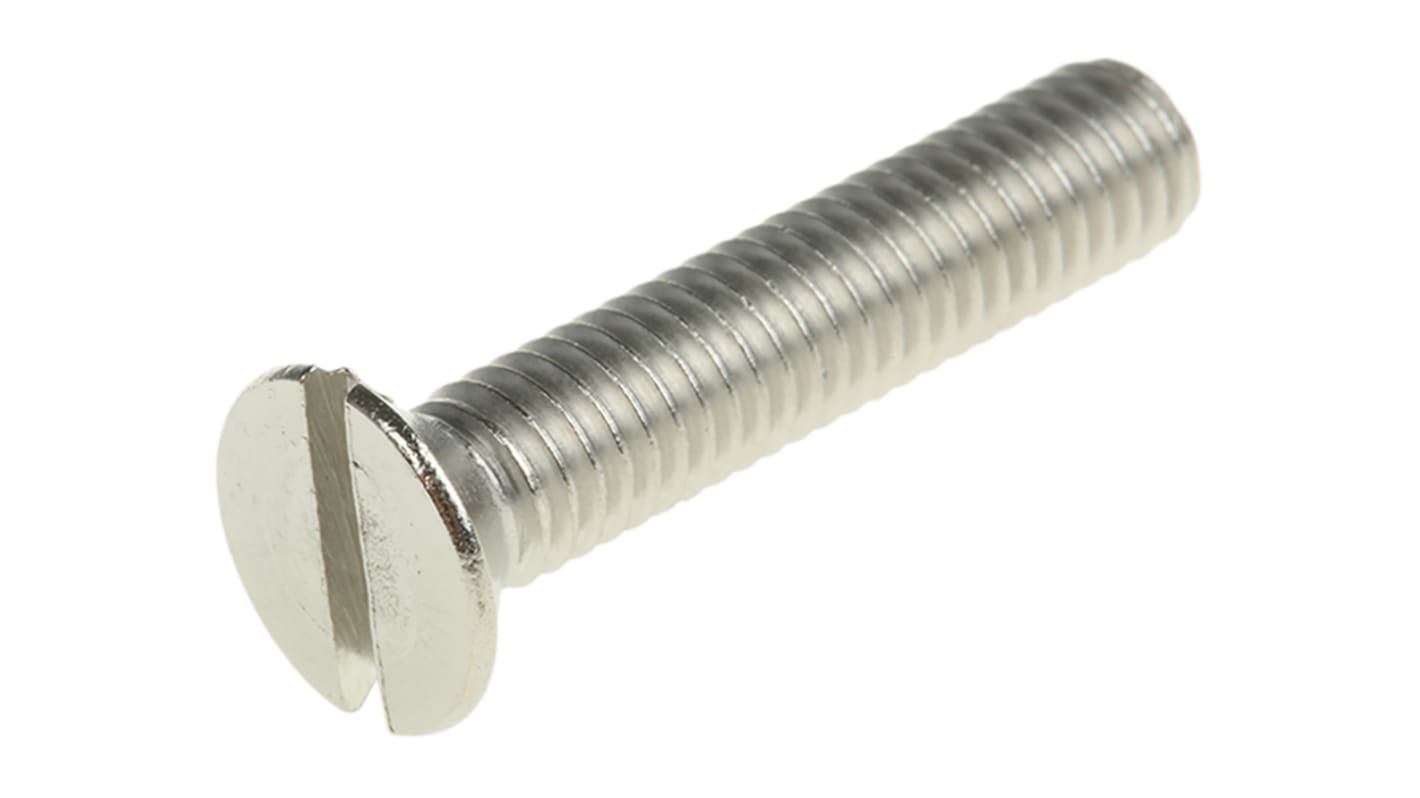 Śruba maszynowa M6 łeb z łbem stożkowym Stal nierdzewna długość 30.0mm skok 1.0mm