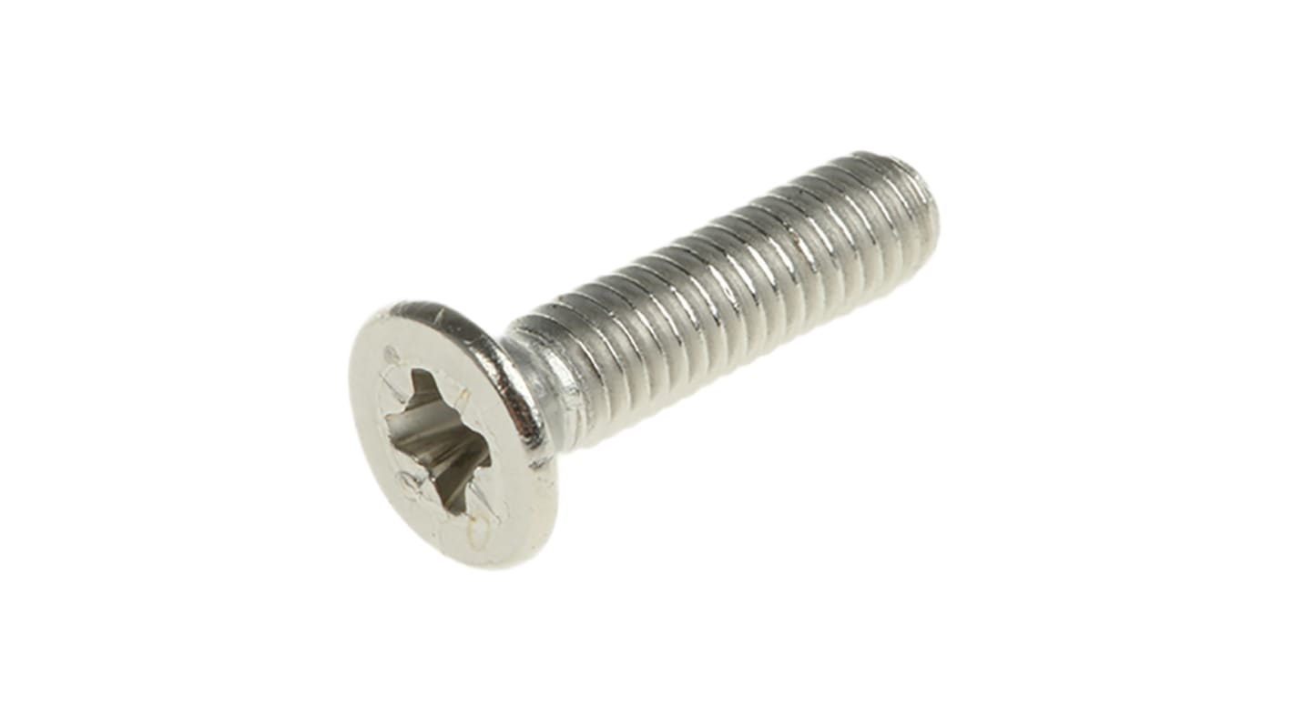 RS PRO Pozi Countersunk A4 316 Stainless Steel Machine Screws DIN 965 x 12.0mm