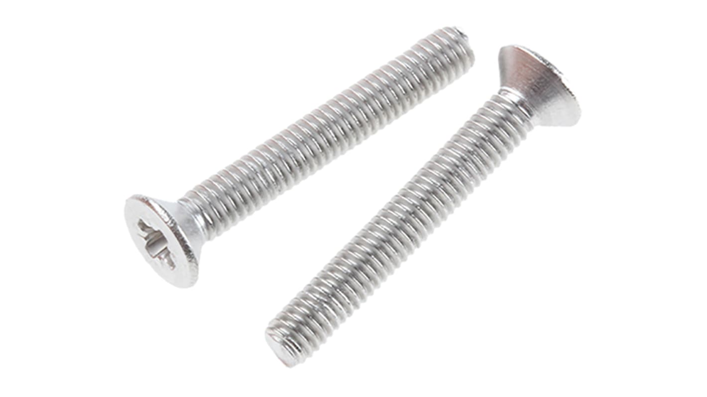 Śruby maszynowe M3 łeb z łbem stożkowym Stal nierdzewna długość 20.0mm skok 0.50mm