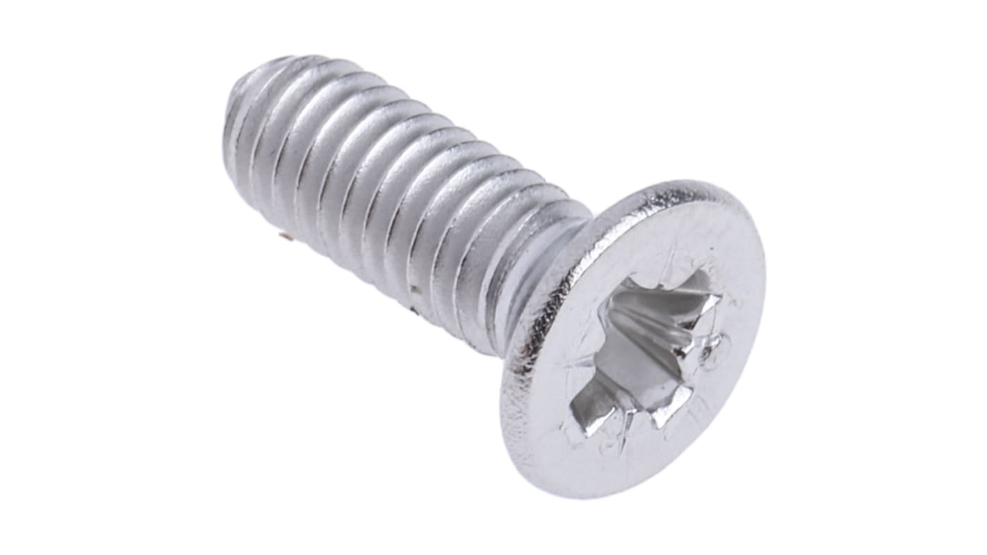 RS PRO Pozi M4 Countersunk A4 316 Stainless Steel Machine Screws DIN 965 x 12.0mm