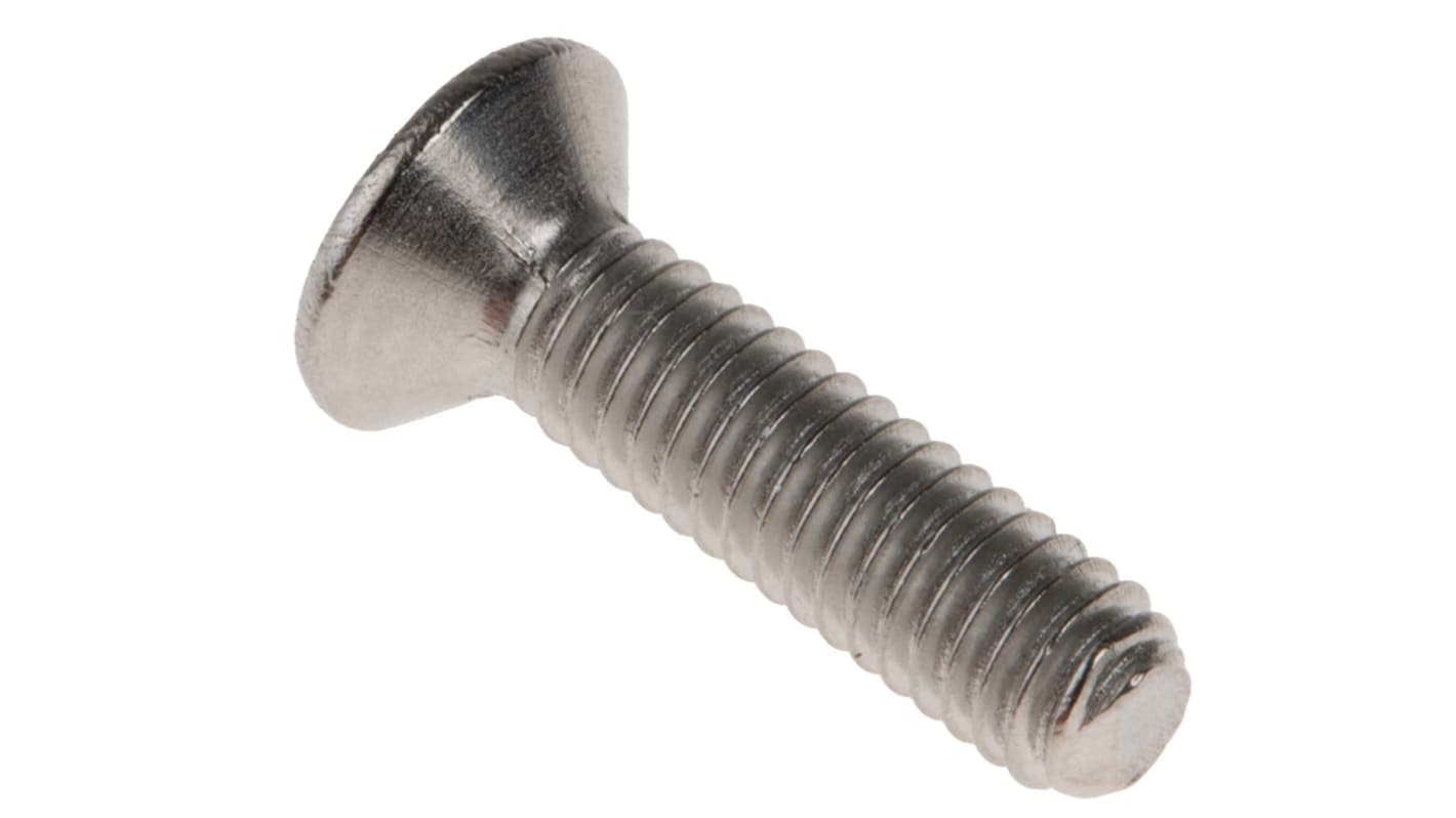 RS PRO Pozi Countersunk A4 316 Stainless Steel Machine Screws DIN 965, M4x16.0mm