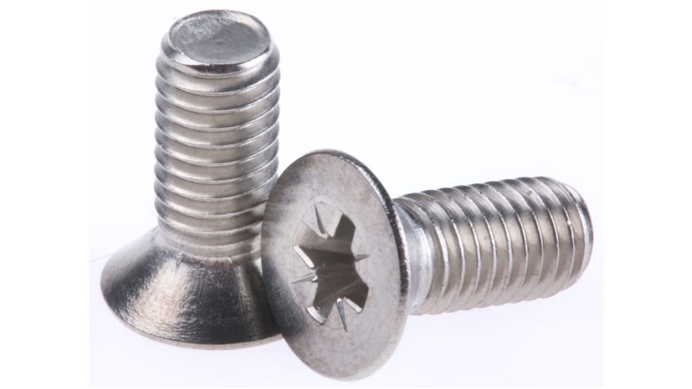 Śruby maszynowe M5 łeb z łbem stożkowym Stal nierdzewna długość 12.0mm skok 0.80mm