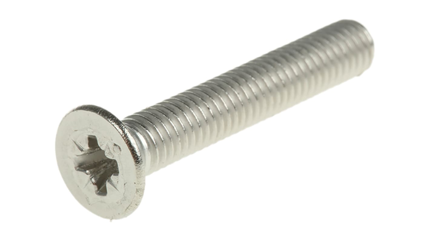 Śruby maszynowe M5 łeb z łbem stożkowym Stal nierdzewna długość 30.0mm skok 0.80mm