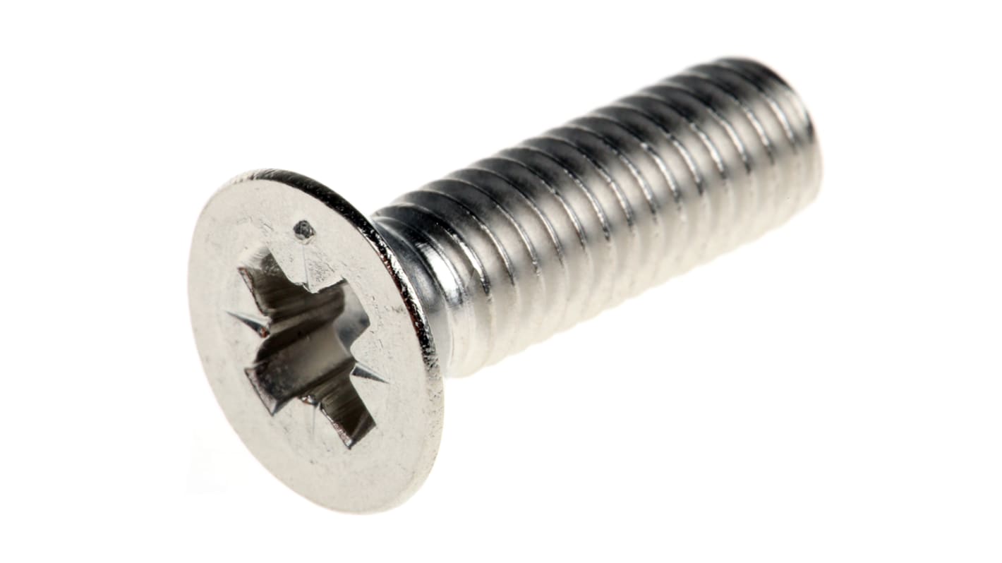 Śruby maszynowe M6 łeb z łbem stożkowym Stal nierdzewna długość 20.0mm skok 1.0mm