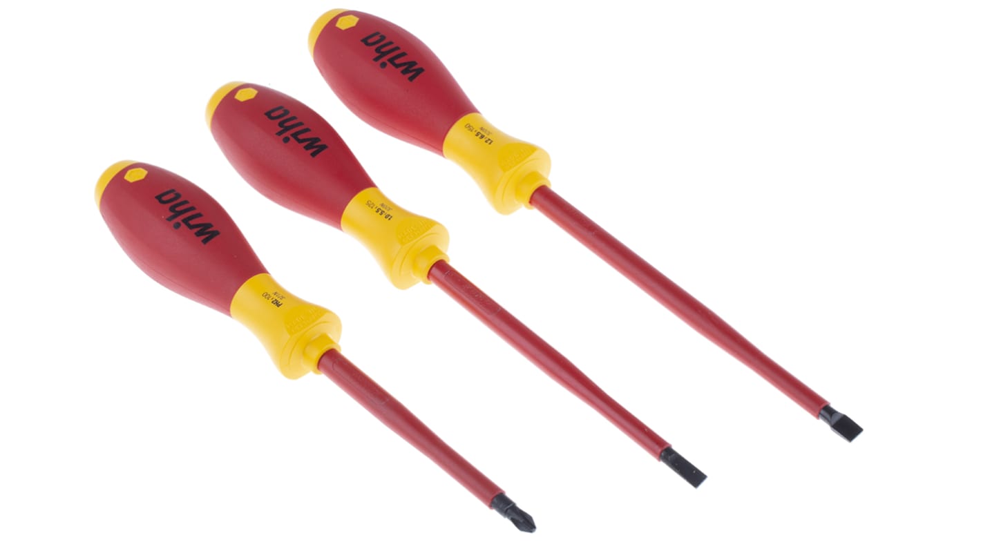 Wiha Phillips, Slotted Screwdriver Set, 6-Piece