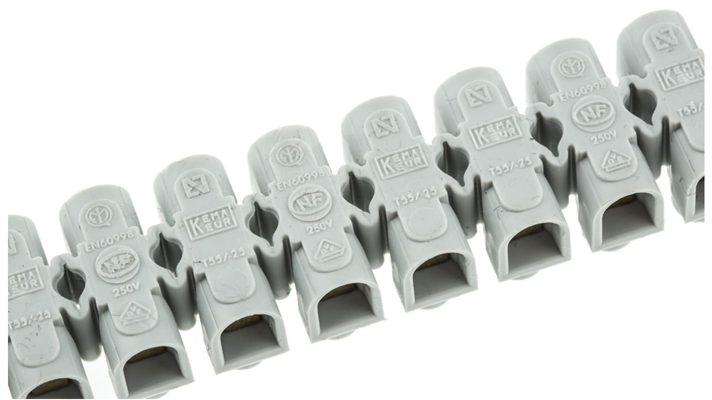 Legrand Non-Fused Terminal Block, 12-Way, 25A, 6 mm² Wire, Screw Down Termination