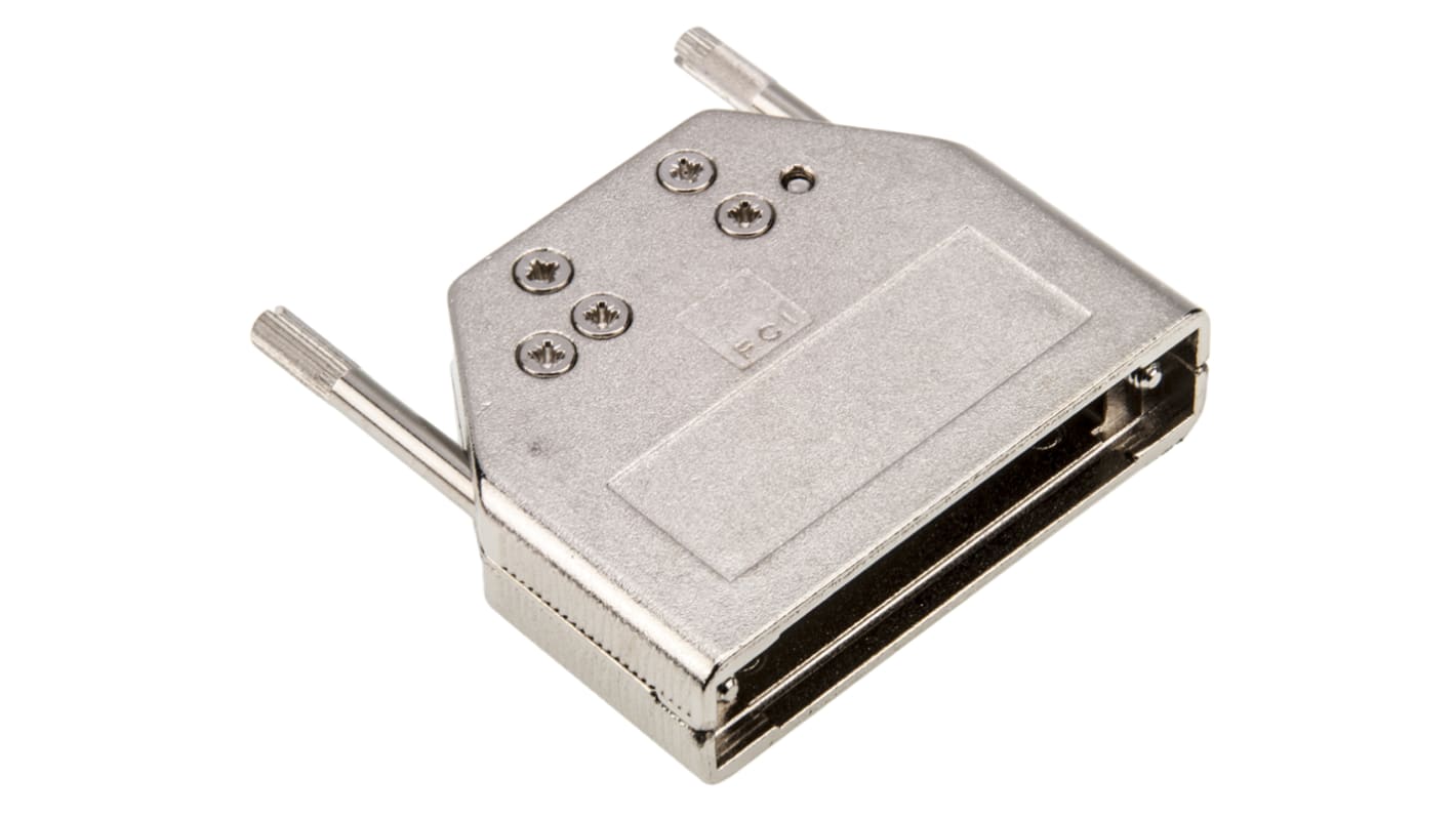 Amphenol FCI 8655MH Series Die Cast Zinc D-sub Connector Backshell, 25 Way, Strain Relief