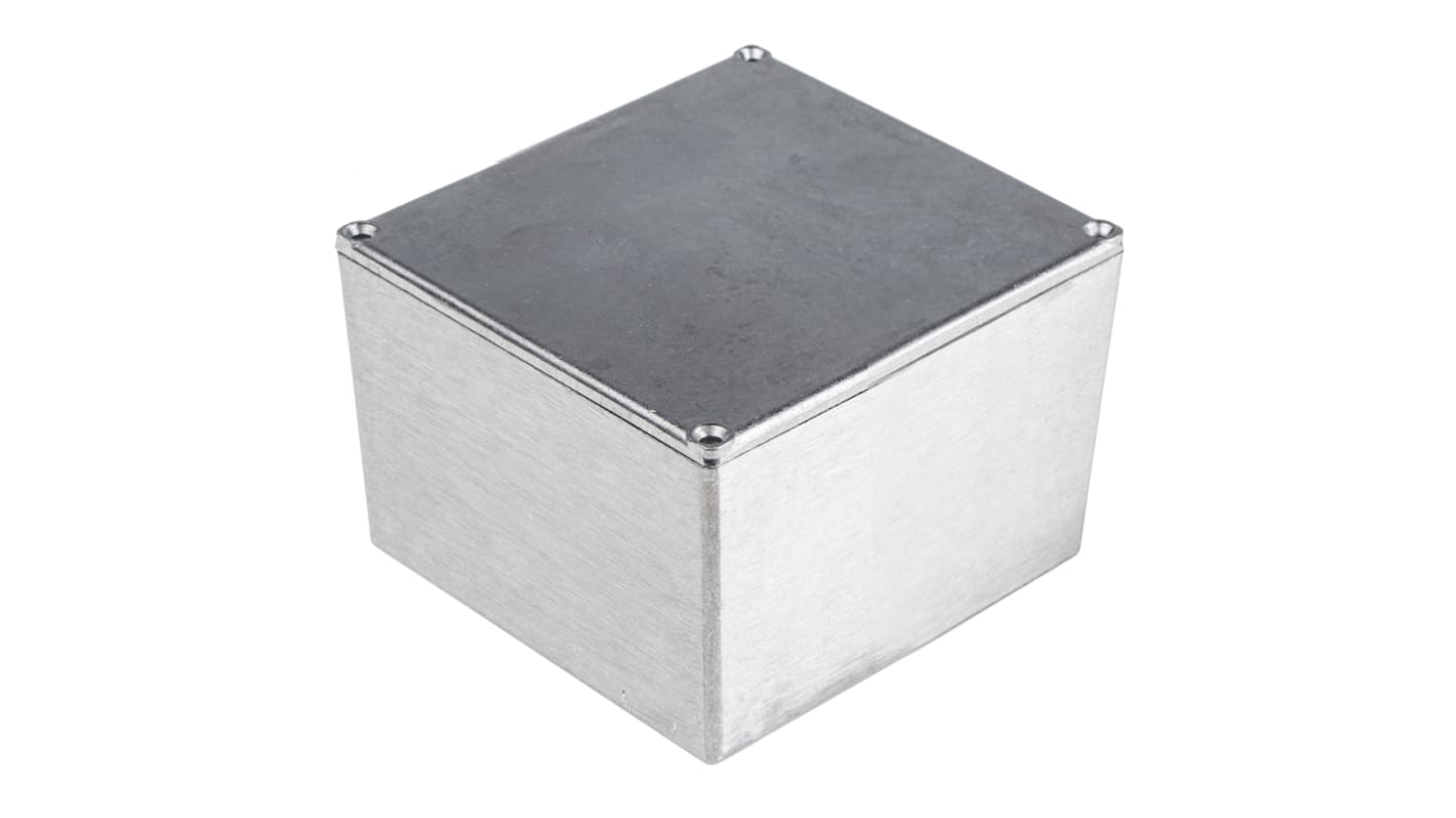 Boîtier RS PRO en Fonte d'aluminium, 120.5 x 120.5 x 95.2mm, Argent IP54, Blindé