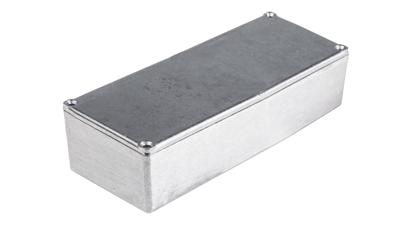 RS PRO Silver Aluminium Alloy Enclosure, IP65, Silver Lid, 89.5 x 35.6 x 30.1mm