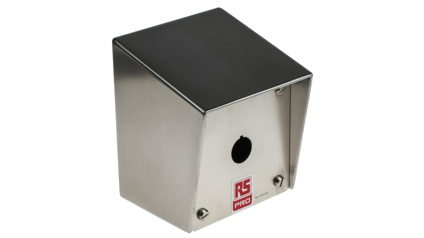 RS PRO Stainless Steel Push Button Enclosure - 1 Hole 22mm Diameter