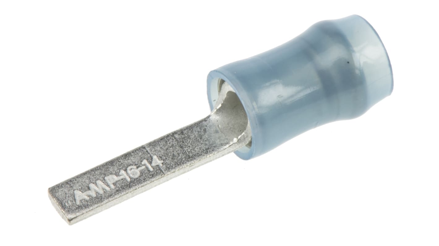 TE Connectivity , PIDG Insulated Crimp Blade Terminal 12.57mm Blade Length, 1mm² to 2.6mm², 16AWG to 14AWG, Blue