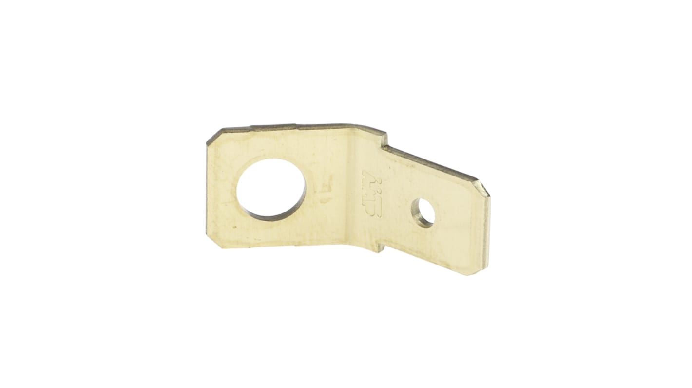 TE Connectivity FASTON .250 Uninsulated Male Spade Connector, PCB Tab, 6.35 x 0.81mm Tab Size