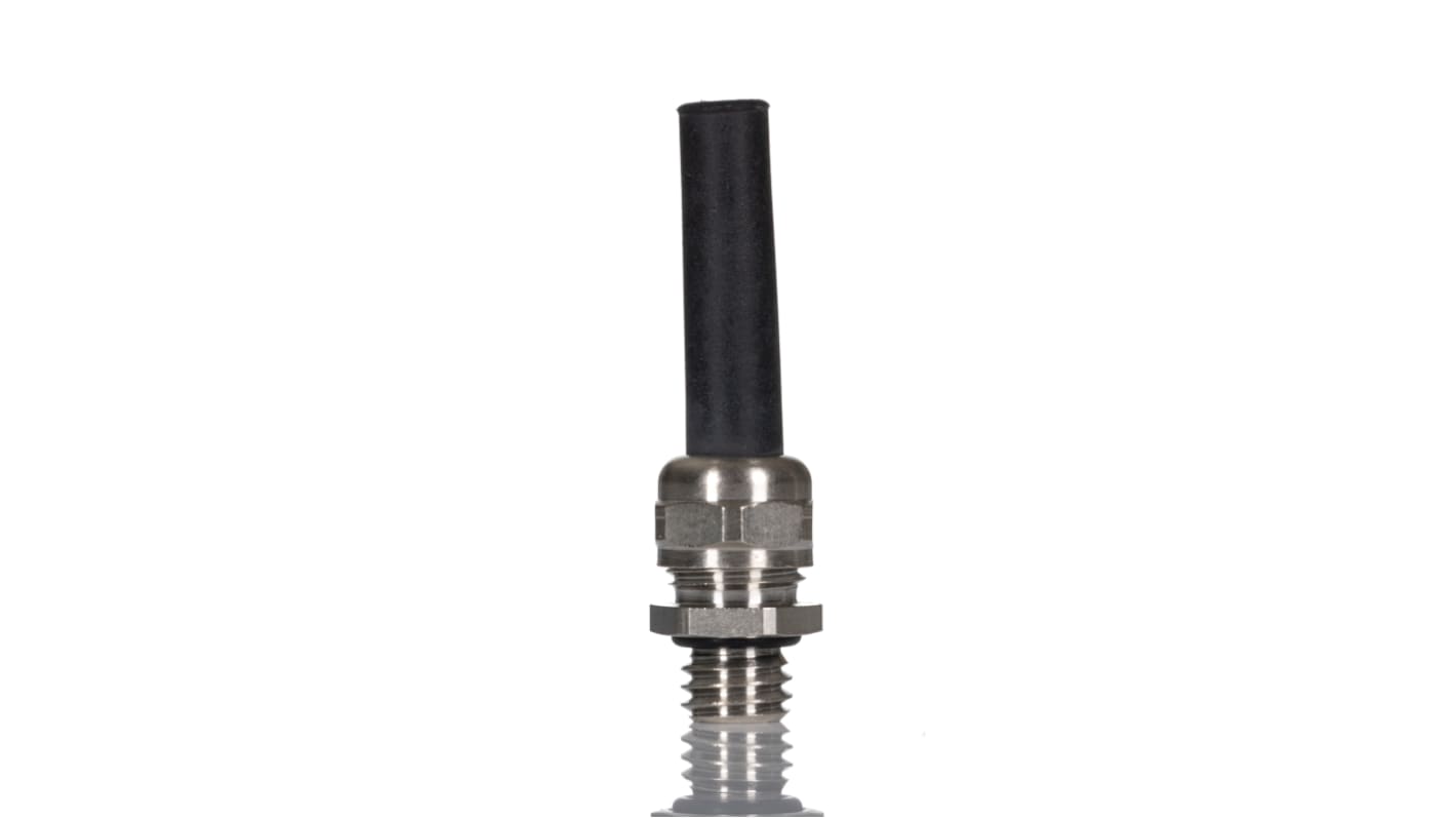 SES Sterling A1 Series Metallic Nickel Plated Brass Cable Gland, M8 Thread, 3.8mm min., 4.8mm max., IP68
