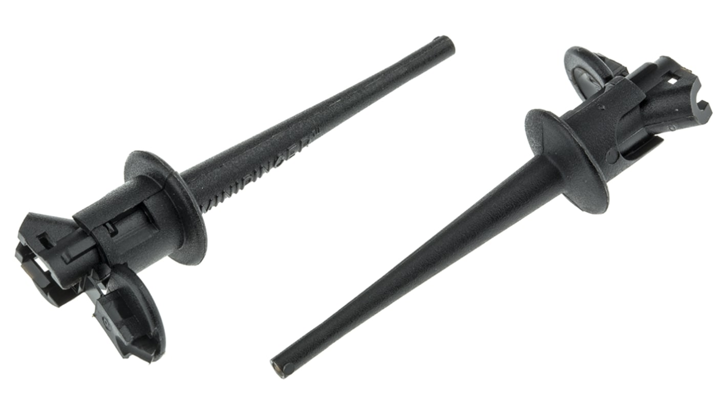 Clip di test miniaturizzata Fluke, 5A, punta da 2.79mm, contatti in Rame, col. Nero