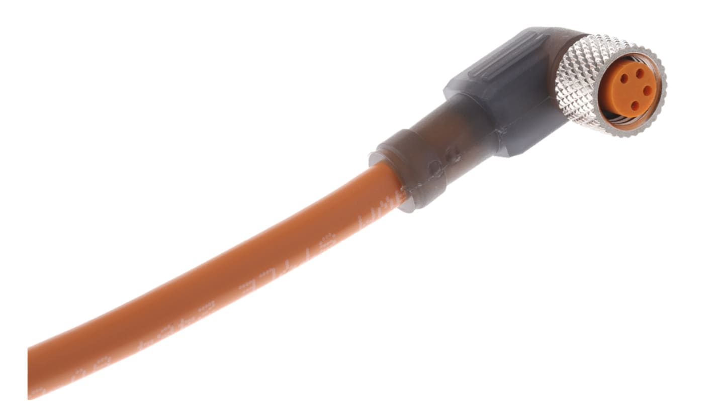 Lumberg Automation Right Angle Female 4 way M8 to Unterminated Sensor Actuator Cable, 2m