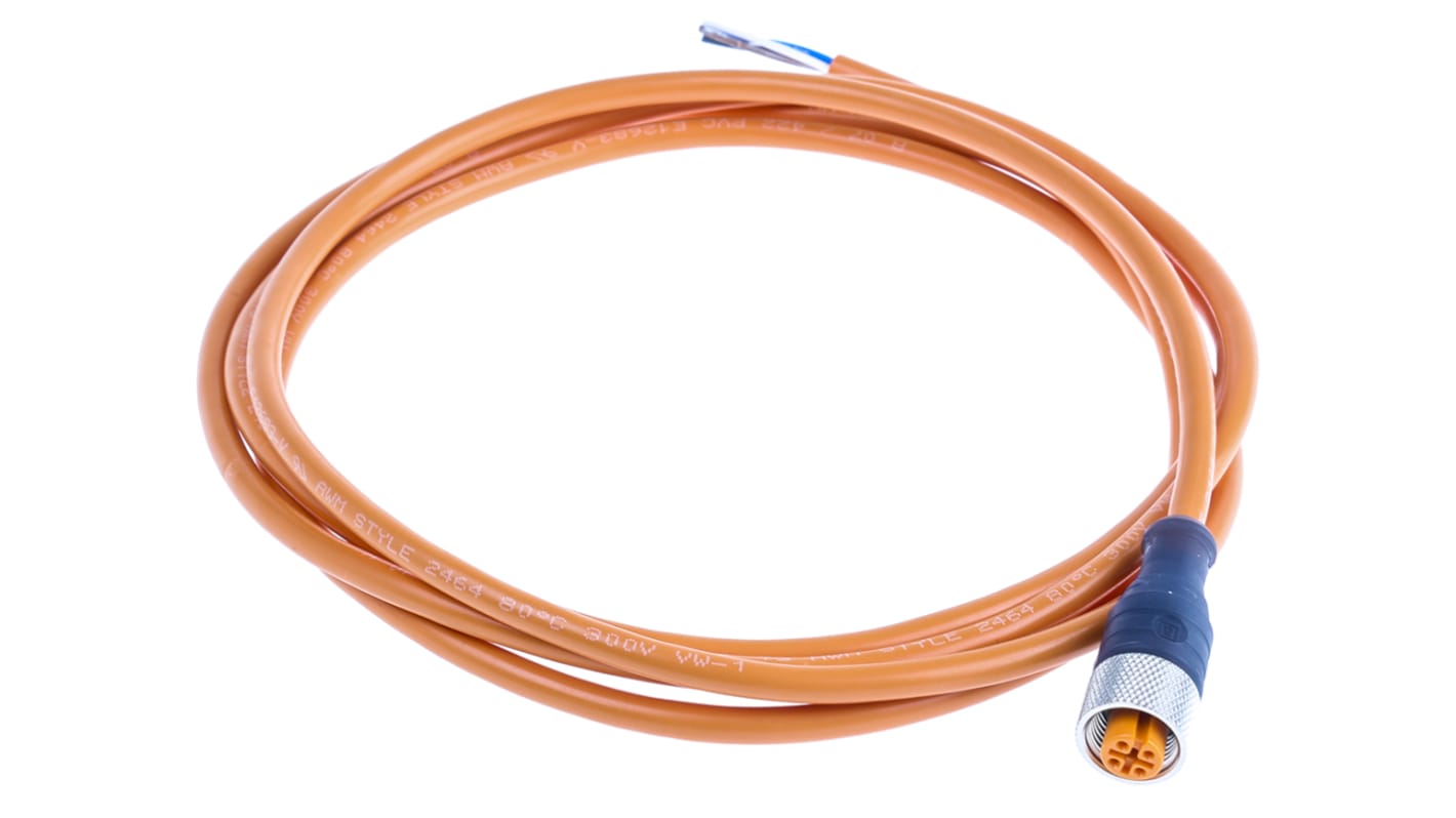 Lumberg Automation Straight Female 4 way M12 to Unterminated Sensor Actuator Cable, 2m