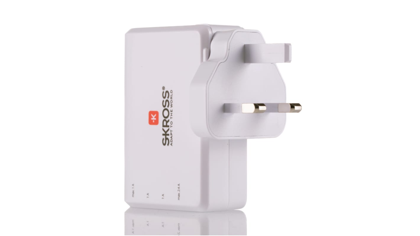 SKROSS 24W Plug-In AC/DC Adapter 5V dc Output, 4.8A Output