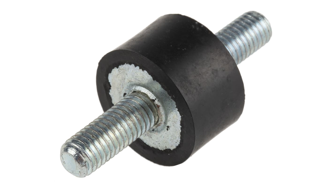 RS PRO M8 Anti Vibration Mount, Male to Male Bobbin with 63.5kg Compression Load