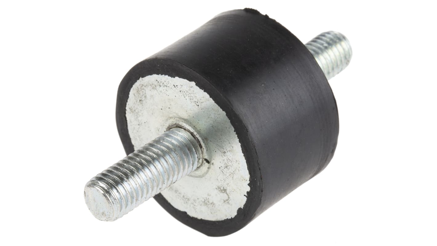 RS PRO M10 Anti Vibration Mount, Male to Male Bobbin with 164kg Compression Load