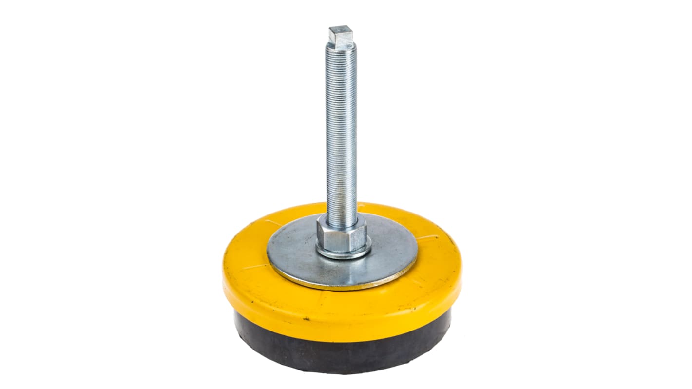 RS PRO M20 Natural Rubber Adjustable Foot, 3000kg Static Load Capacity
