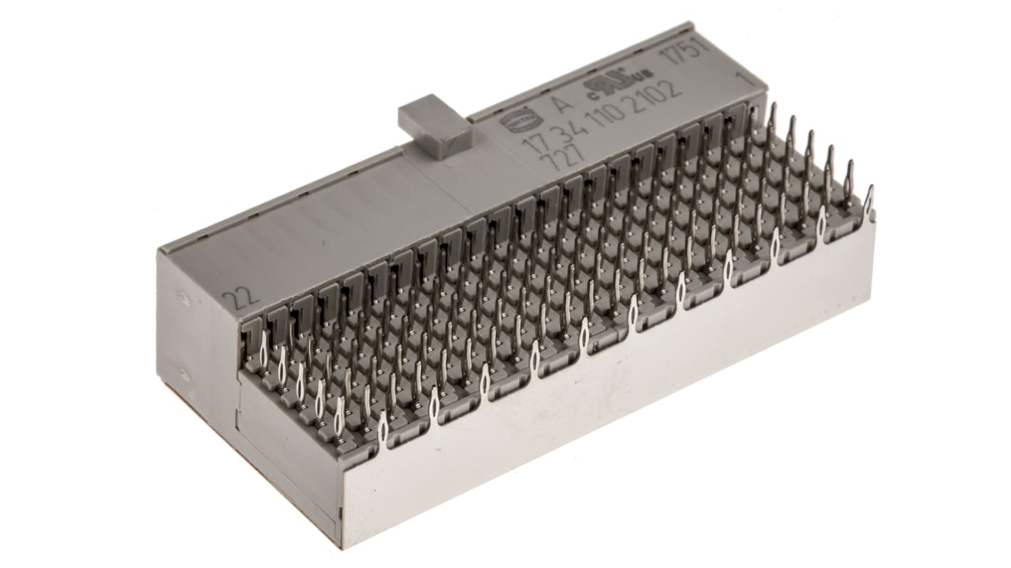 HARTING 背板连接器母座, 110针, 7排, THT安装, 直角, Har-Bus HM系列