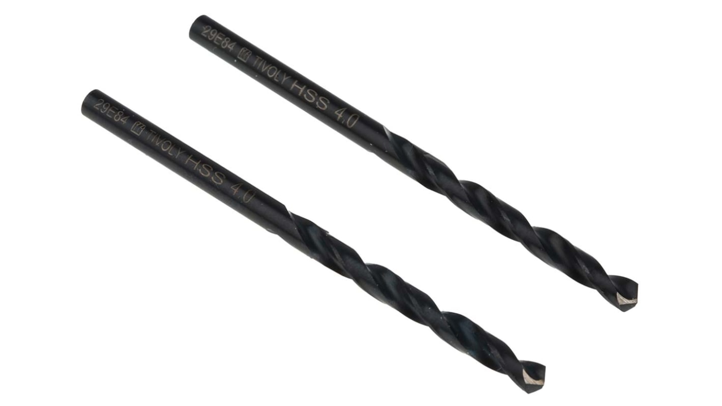 Tivoly HSS Twist Drill Bit, 4mm Diameter