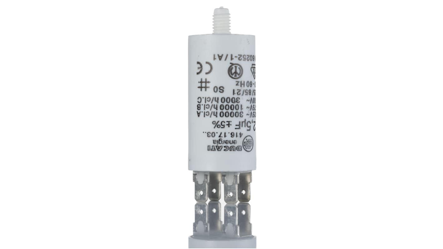 Condensatore a film Ducati Energia, 4.16.17, 2.5μF, 450V ca, ±5%