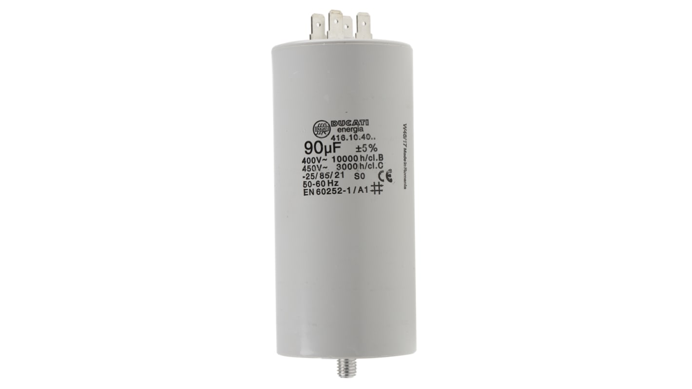Condensatore a film Ducati Energia, 4.16.10, 90μF, 450V ca, ±5%