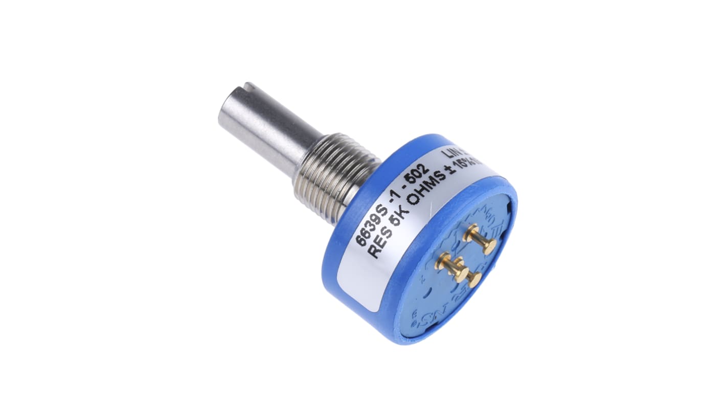 Bourns 6639, Tafelmontage Endlos  Dreh Potentiometer 5kΩ ±15% / 1W , Schaft-Ø 6,35 mm