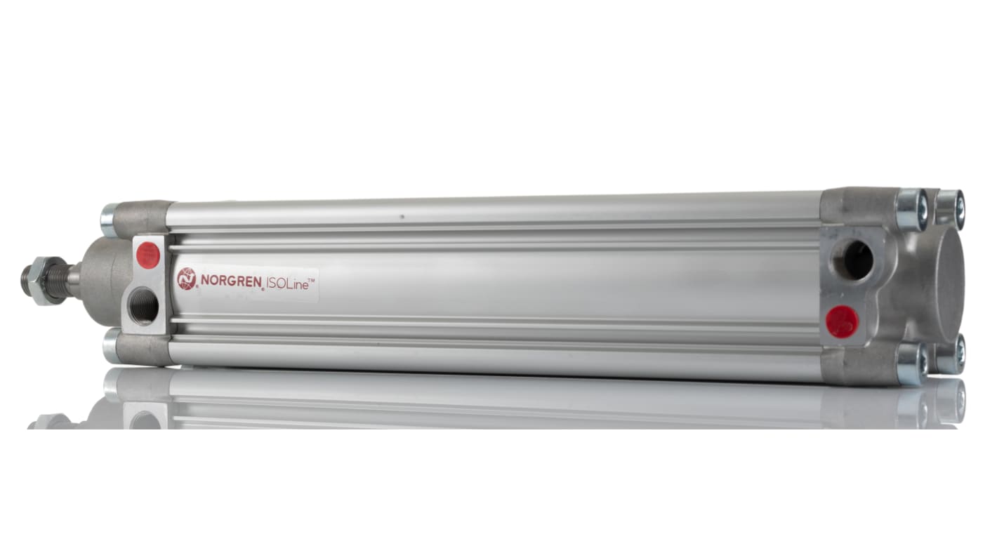 Norgren Pneumatic Piston Rod Cylinder - 63mm Bore, 250mm Stroke, PRA/802000/M Series, Double Acting