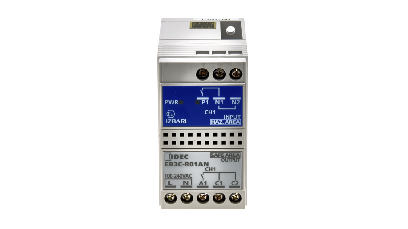 Idec 1 Channel Zener Barrier, Intrinsic Safety Barrier, Relay Output, ATEX