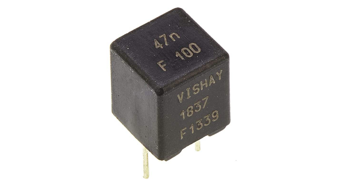 Vishay MKP 1837 Polypropylene Film Capacitor, 63 V ac, 100 V dc, ±1%, 47nF, Through Hole
