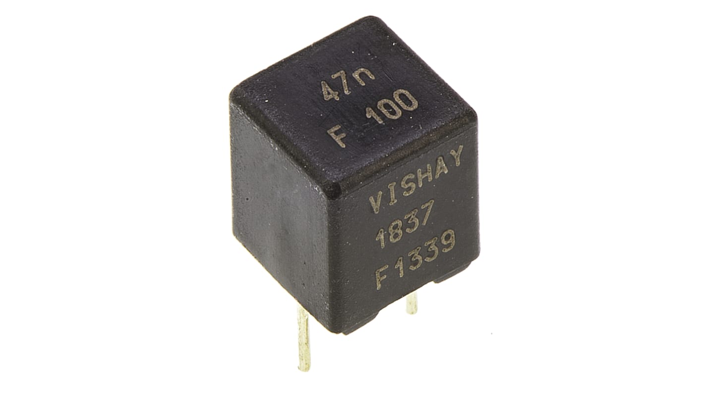 Vishay ポリプロピレン フィルムコンデンサ, 63 V ac, 100 V dc, 47nF, ±1%