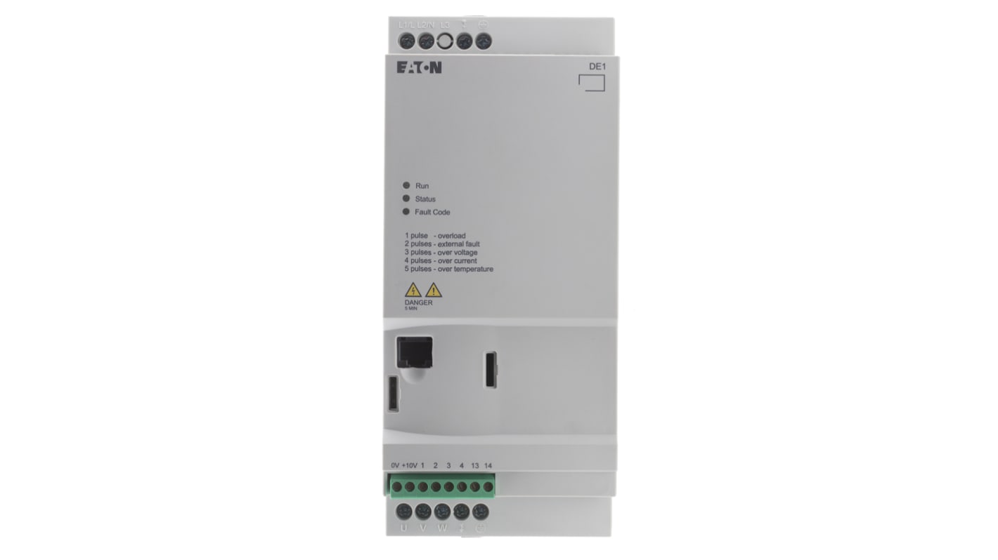 Eaton Variable Speed Starter, 2.2 kW, 1 Phase, 230 V ac, 9.6 A