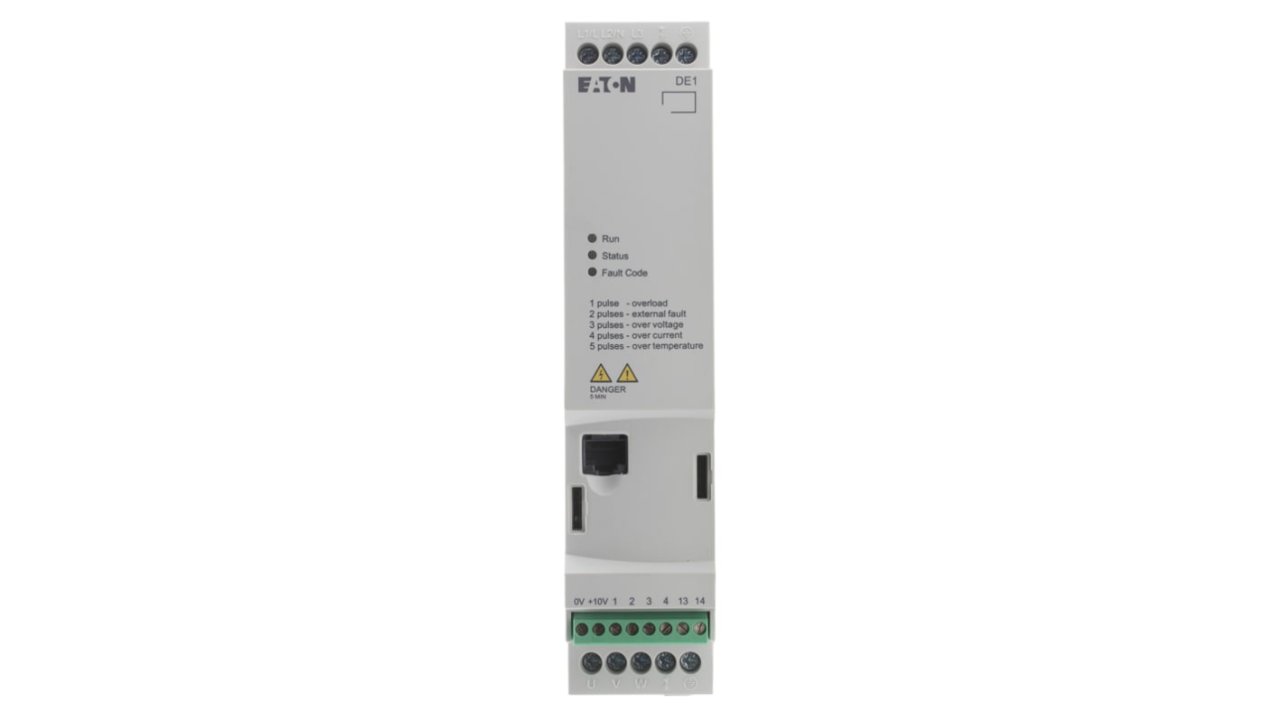 Eaton Variable Speed Starter, 0.75 kW, 3 Phase, 480 V ac, 2.1 A
