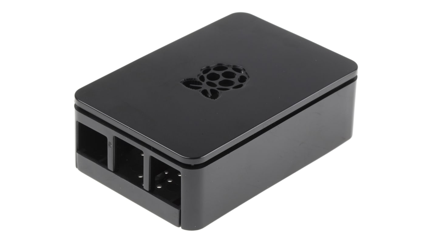 DesignSpark ABS Case for use with Raspberry Pi 2B, Raspberry Pi 3B, Raspberry Pi 3B+ in Black