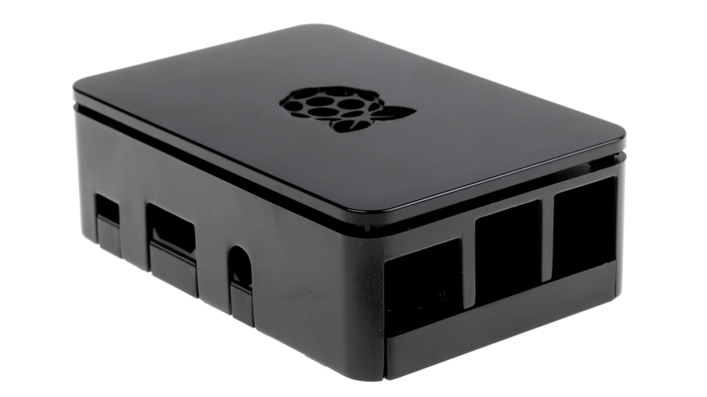 DesignSpark Raspberry Pi Gehäuse, ABS Schwarz, passend für Raspberry Pi 2B, 3B und 3B+