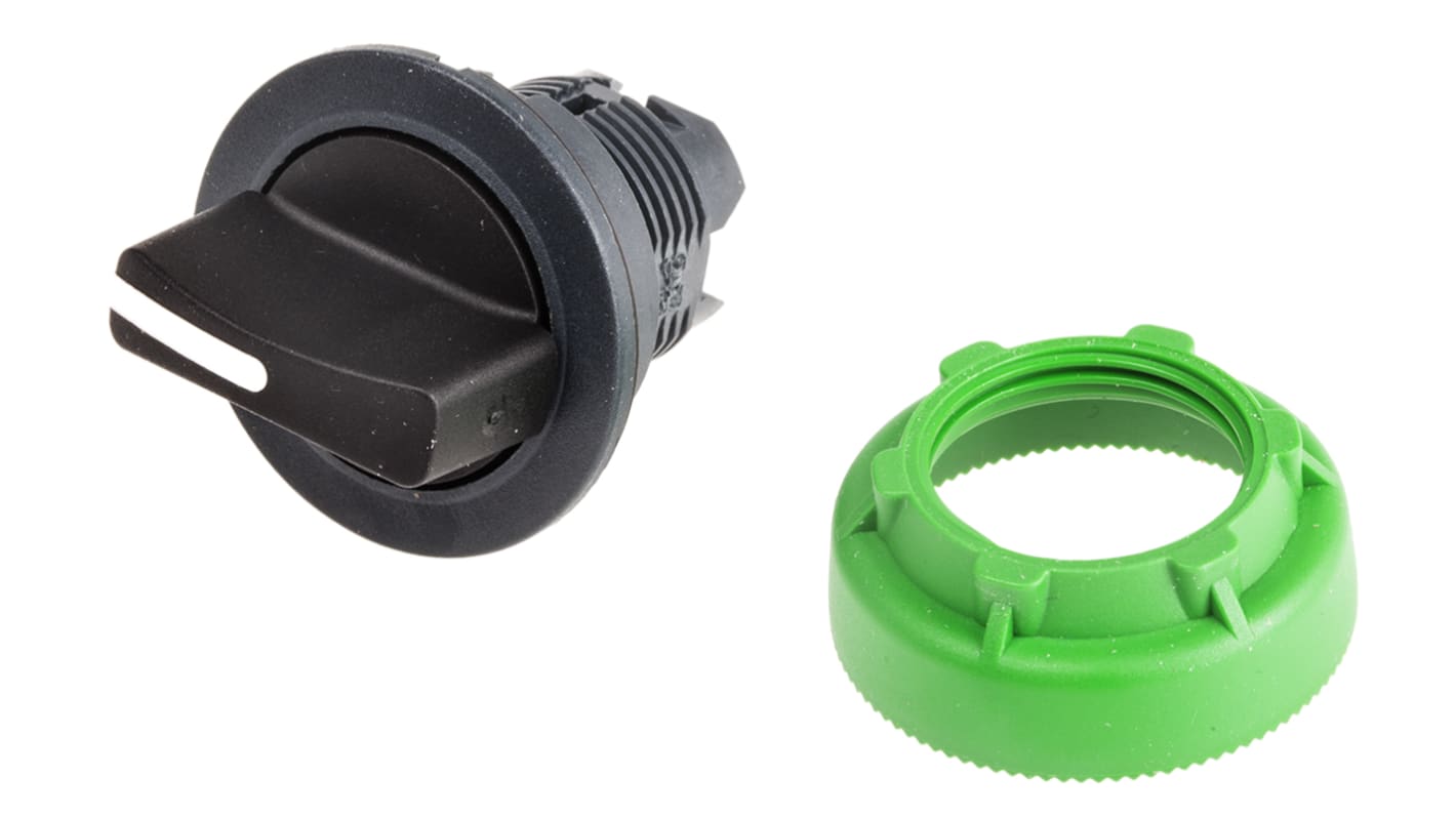 Schneider Electric Harmony XB5 Wählschalterkopf Schwarz 3-Positionen 30mm Standardgriff Rastend