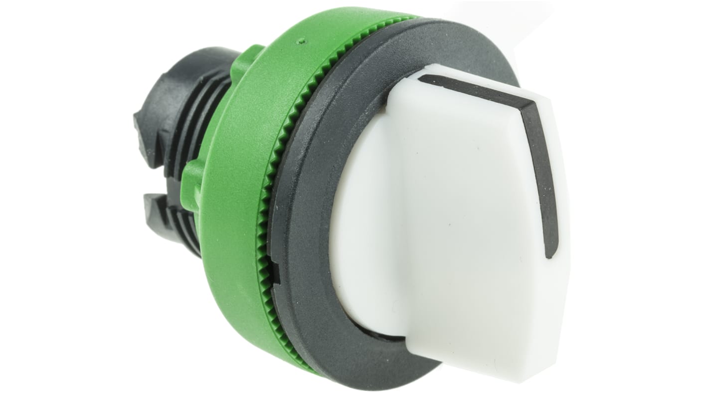 Schneider Electric 3档转换开关头, 白色标准手柄, Φ30mm开孔, 弹簧复位，从右侧到中心, IP66, IP67, IP69(IP69K), Harmony XB5系列