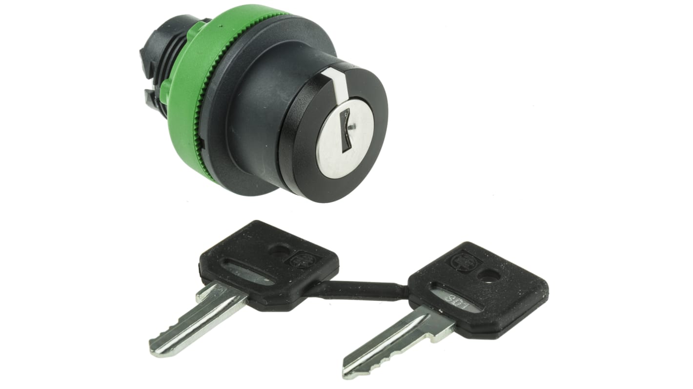 Schneider Electric Harmony XB5 3-position Key Switch Head, Latching, 30mm Cutout