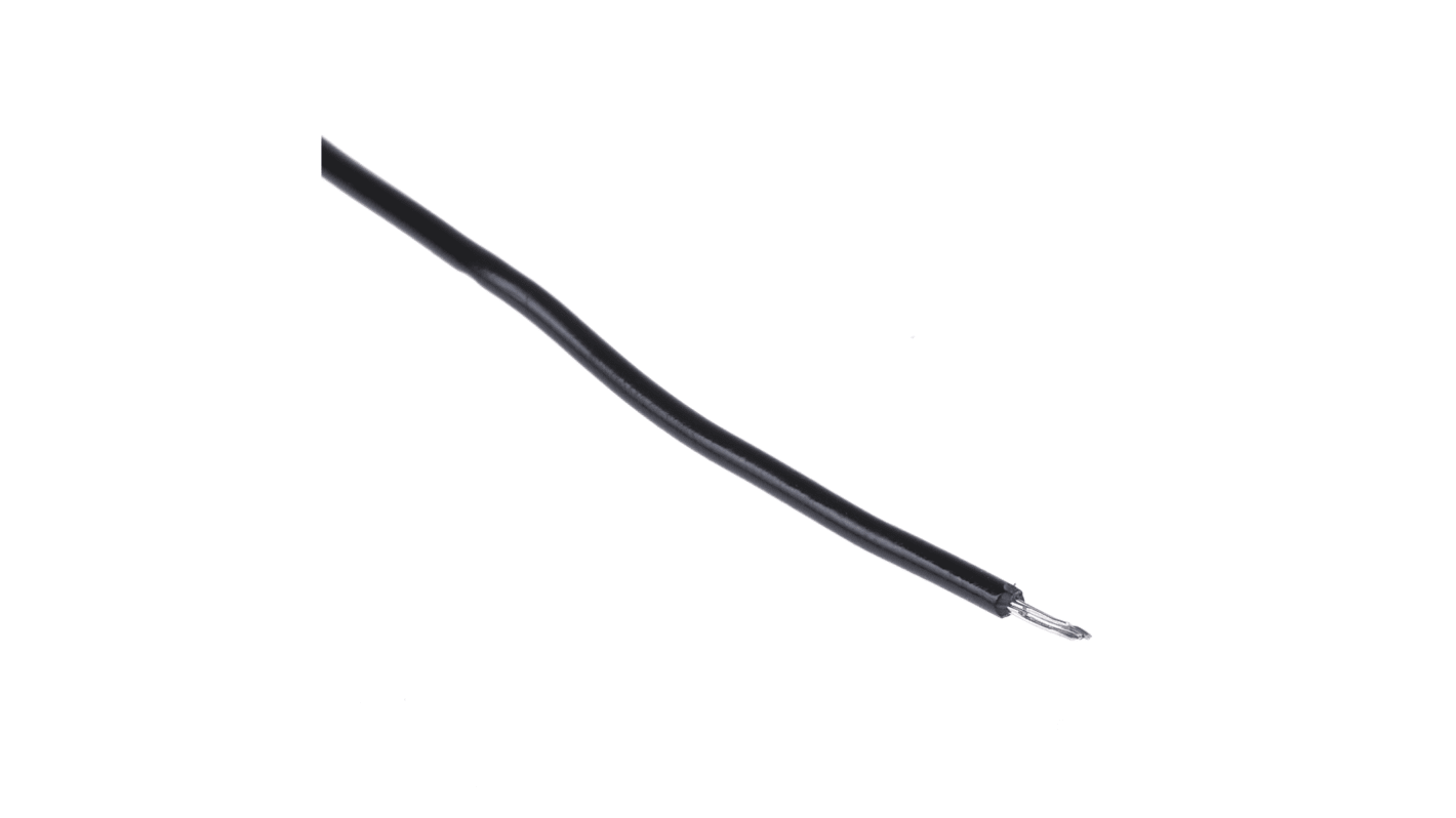 Alpha Wire Hook-up Wire PVC Series Black 0.35 mm² Harsh Environment Wire, 22 AWG, 7/0.25 mm, 30m, PVC Insulation, 3051