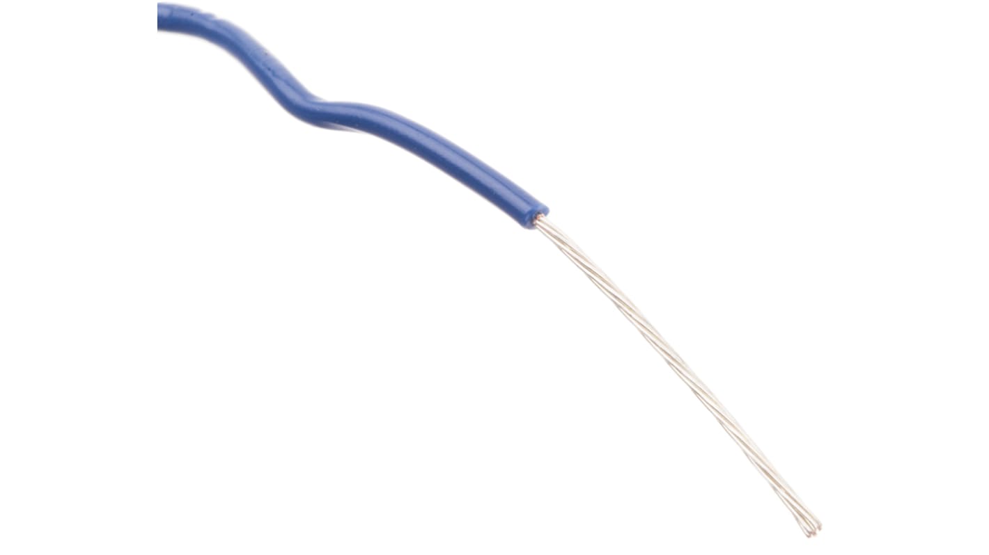 Alpha Wire Hook-up Wire PVC Series Blue 0.35 mm² Harsh Environment Wire, 22 AWG, 7/0.25 mm, 30m, PVC Insulation, 3051