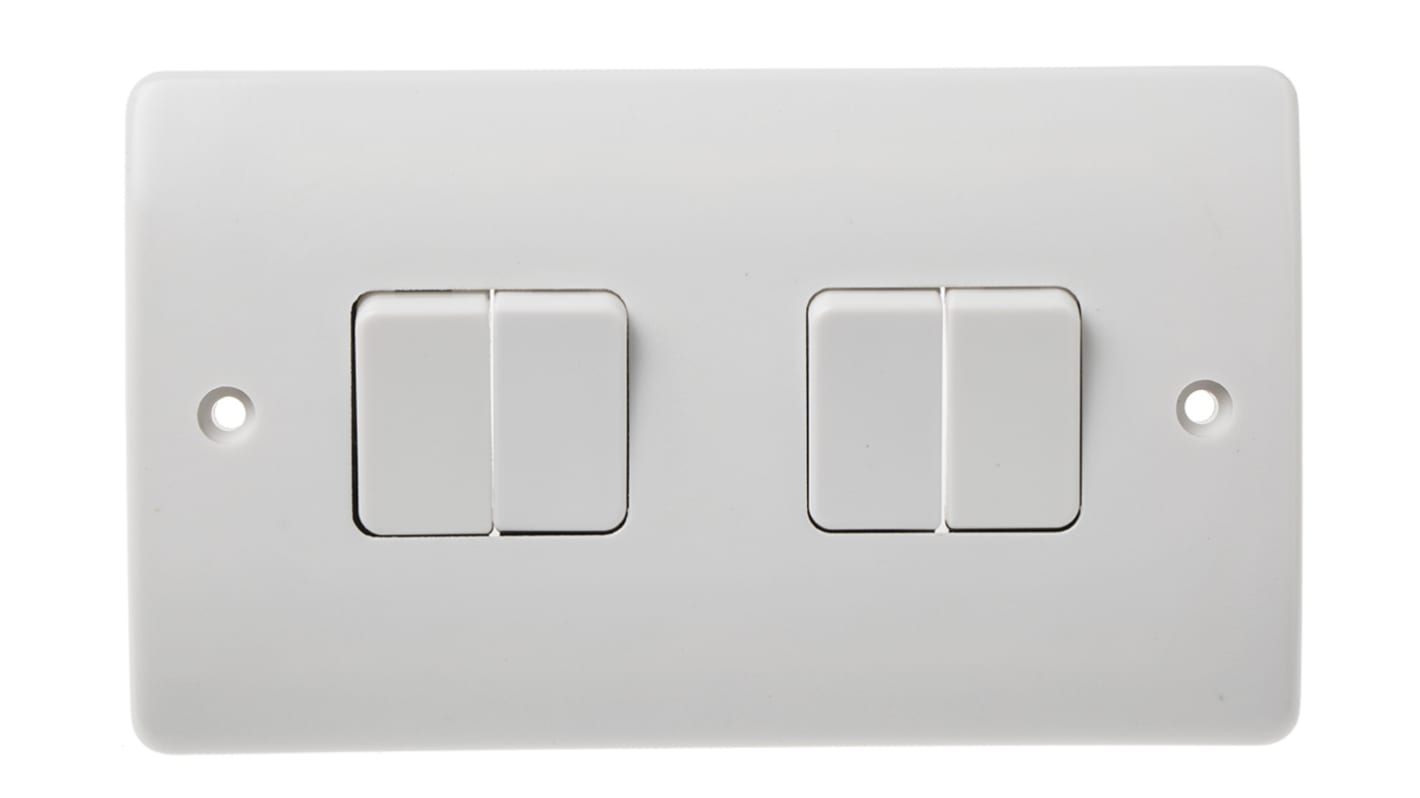 MK Electric White, 2 Way, 4 Gang, K4874